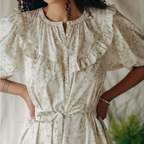 Christy Dawn Dresses & Skirts - New Christy Dawn Emilia Cream Dress in forget me not size medium nwt